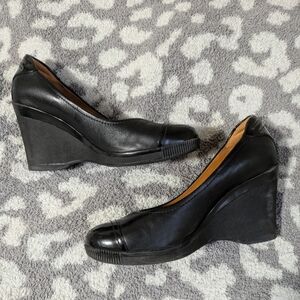 Geox Black Wedge Shoes